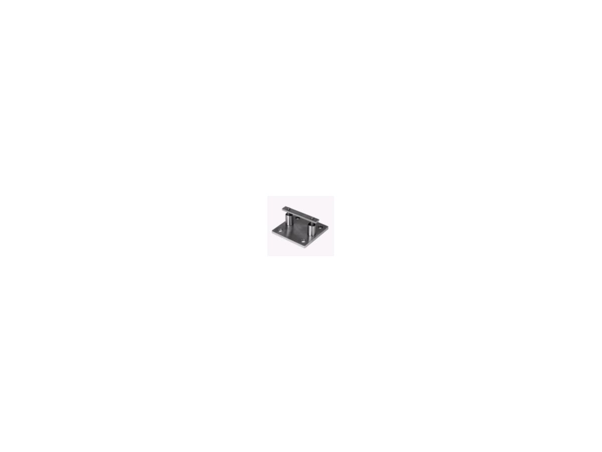 Anschraubplatte, quadratisch / rund - geschliff. Wst. 4301, Schraubenl. 4x12.5