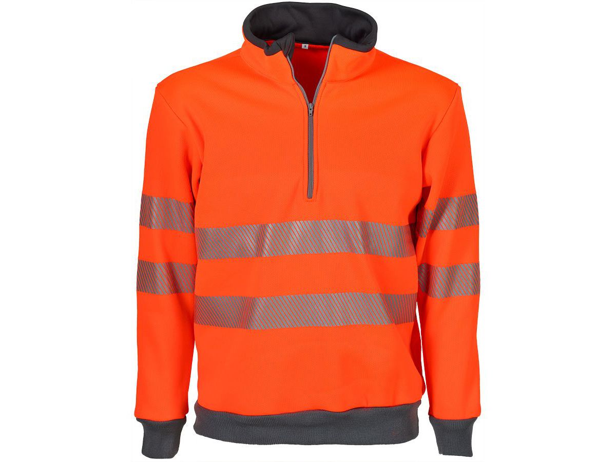 Warnschutz-Sweatshirt, leuchtorange - HUSKY NOVA REFLEX, Gr. M