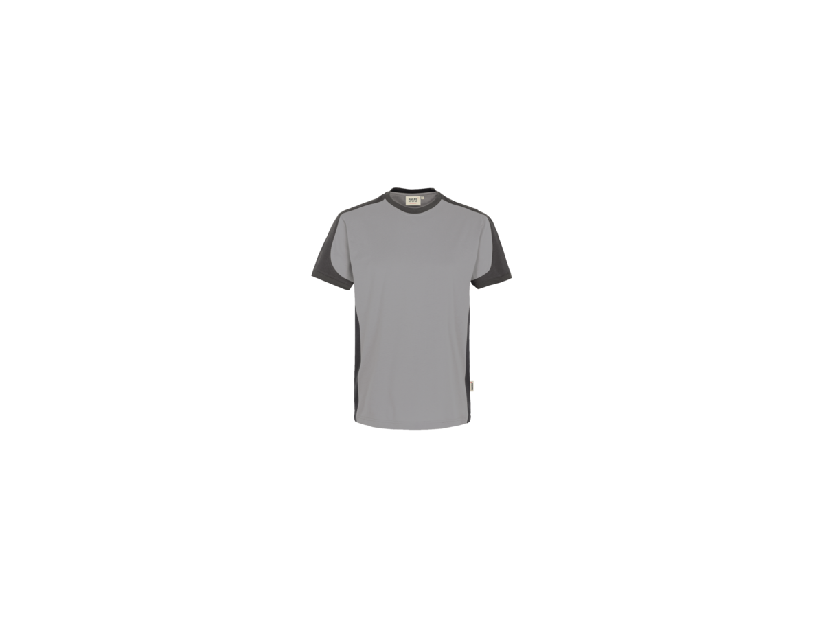 T-Shirt Contrast Perf. M titan/anthrazit - 50% Baumwolle, 50% Polyester