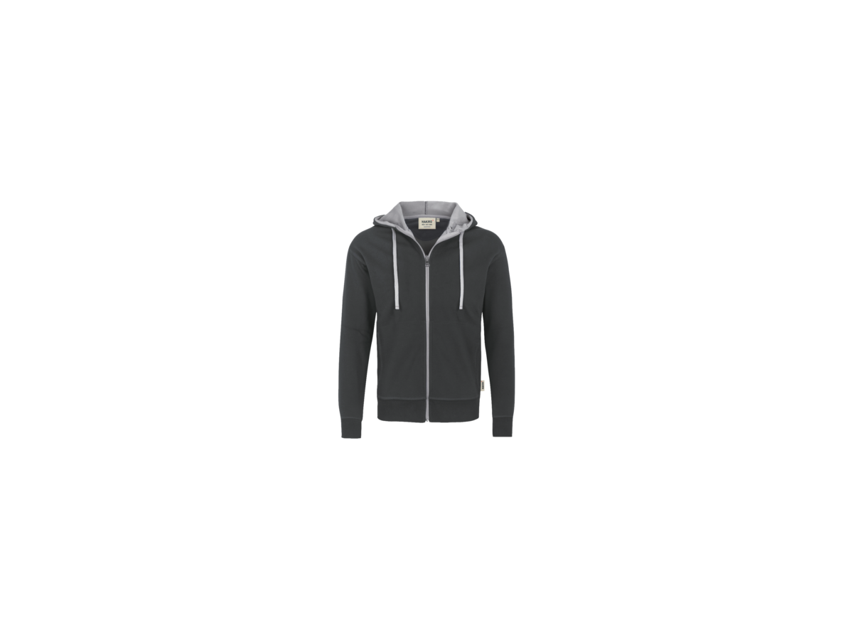 Kapuzenjacke Bonded L anthrazit/silber - 55% Polyester, 45% Baumwolle