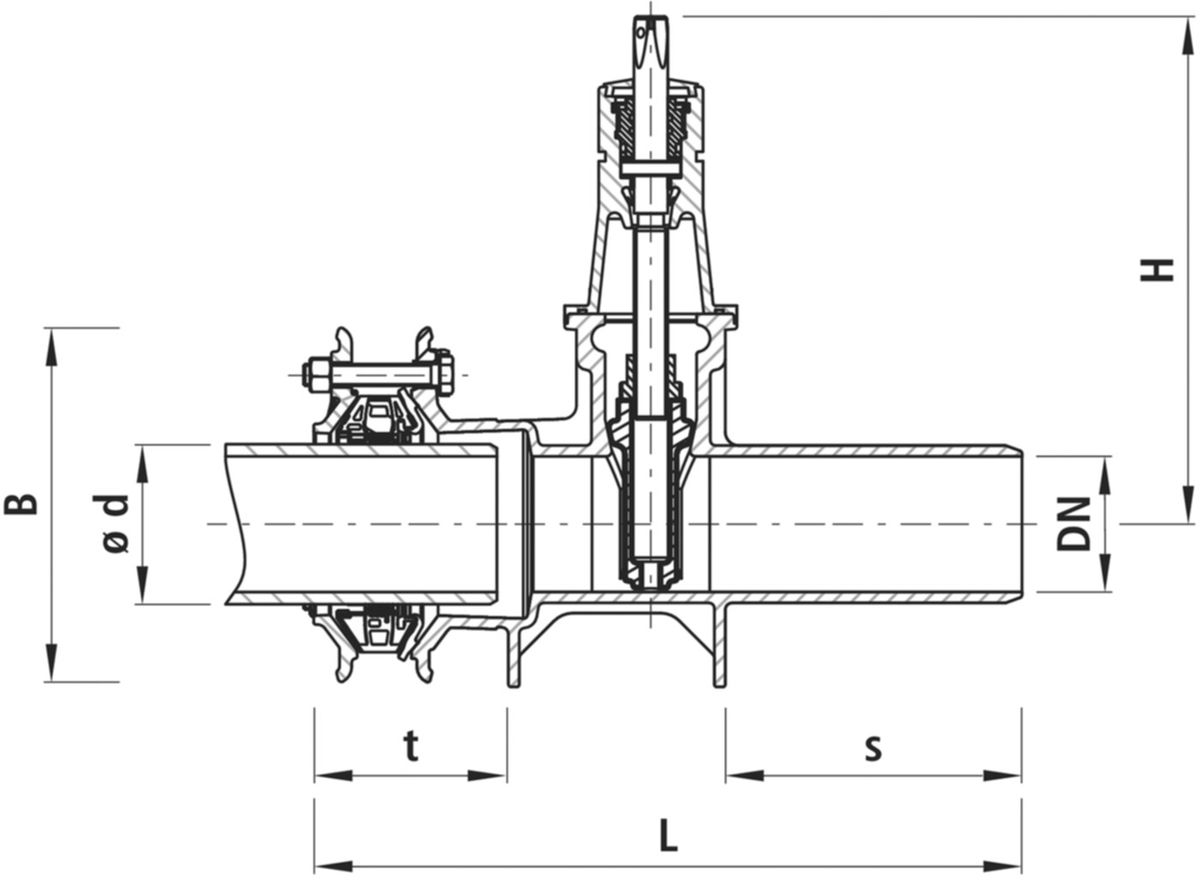 Spitzend-/Mehrbereichsmuffenschieber - SYNOFLEX 4251