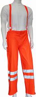 Regenhose mit Hosenträger - hi-vis orange, EN 20471 Kat. II