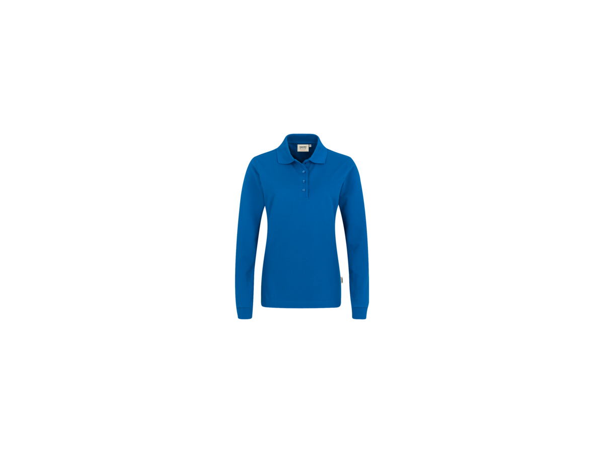 Damen-Longsl.-Polosh. Perf. 4XL royalb. - 50% Baumwolle, 50% Polyester, 220 g/m²