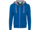 Kapuzenjacke Bonded L royalblau/silber - 55% Polyester, 45% Baumwolle, 340 g/m²