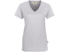 Damen-V-Shirt Classic XS ash meliert - 98% Baumwolle, 2% Viscose, 160 g/m²