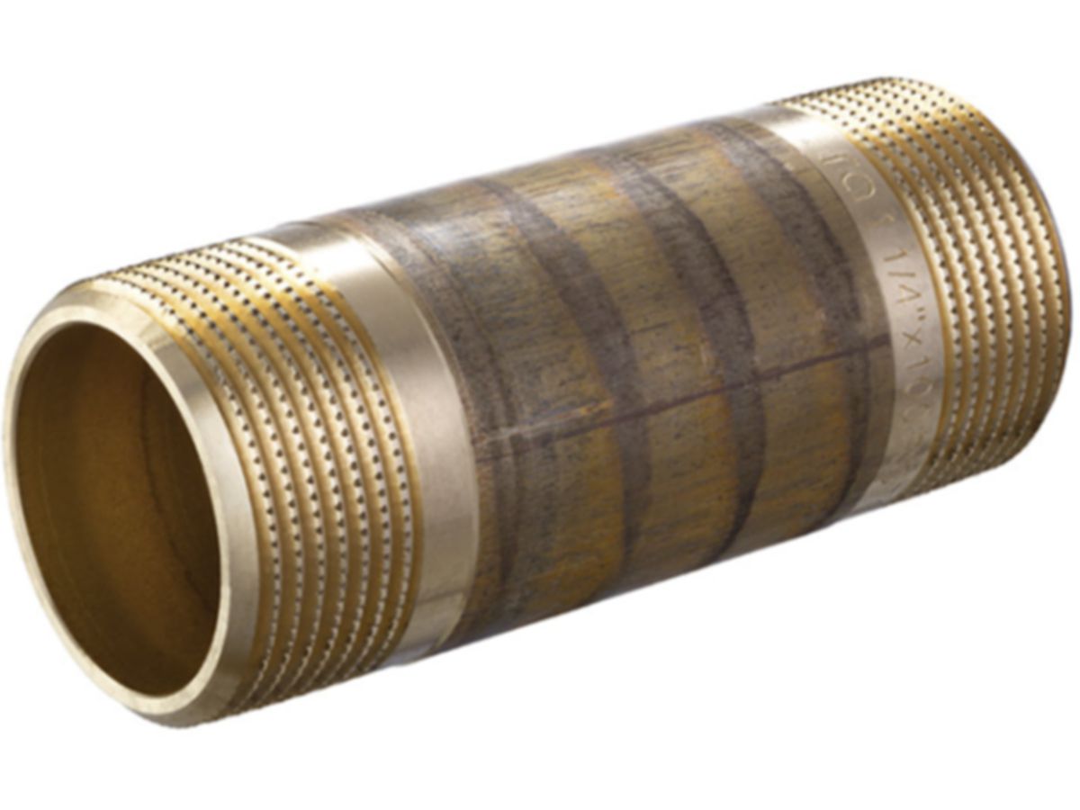 Rotguss Rohrnippel   11/4"x 40 mm
