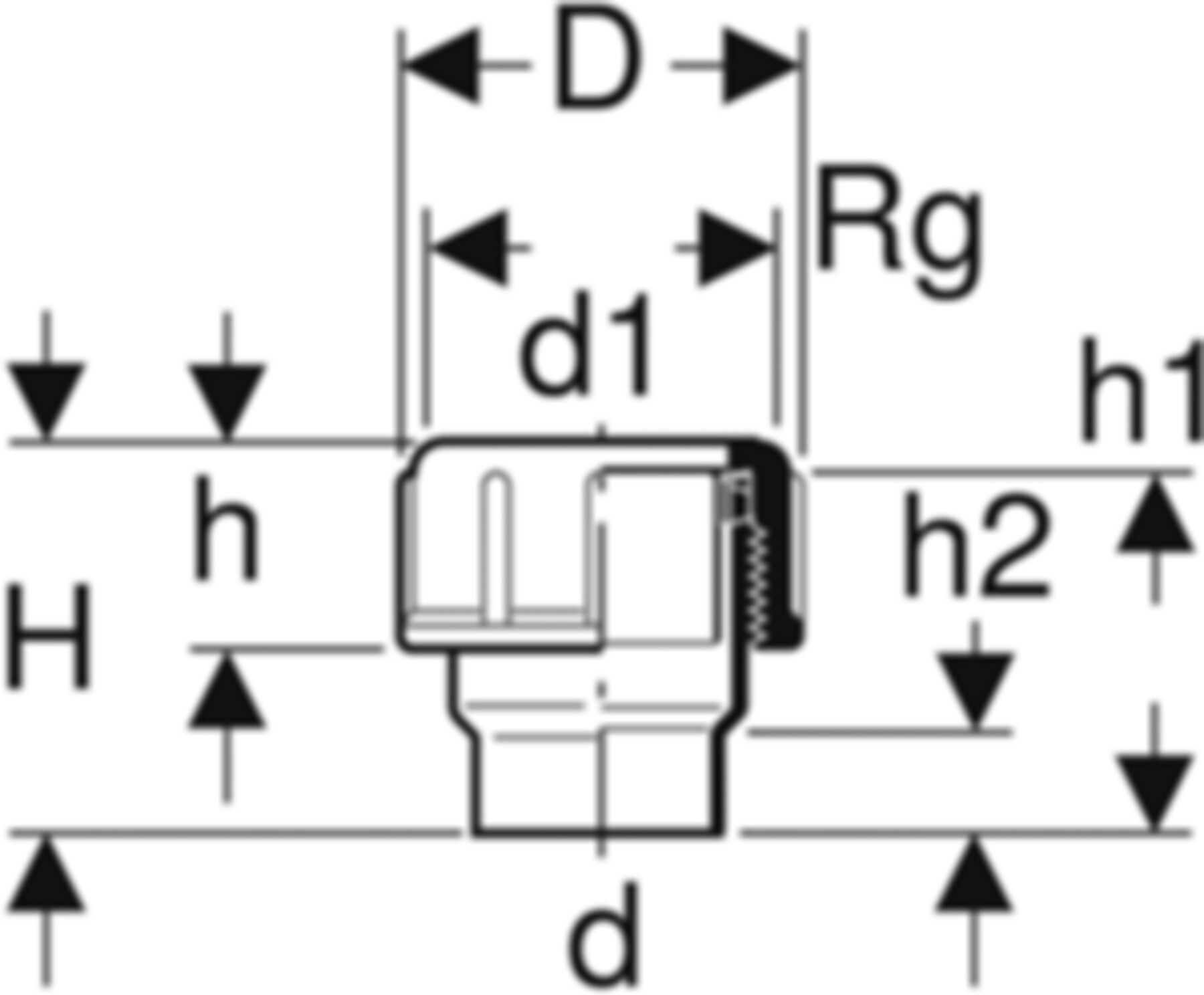 Geberit PE Stutzen mit Verschraubung