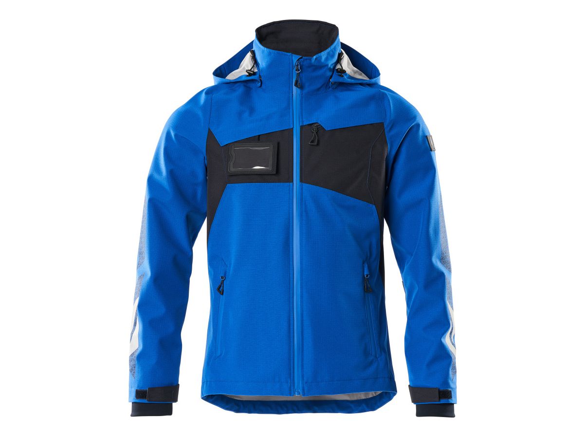 Hard Shell Jacke Gr. 2XL - azurblau/schwarzblau, wasserdicht