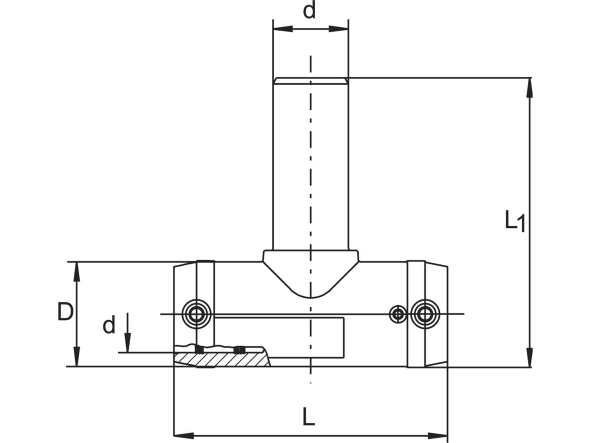 HDPE-Druck-T-Stück FRIALEN PN16 63-63 - mit extra langem Abgangsstutzen