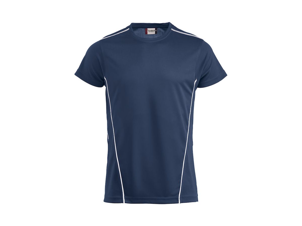 CLIQUE Ice Sport T-Shirt Gr. L - marine/weiss, 100% PES, 150 g/m²