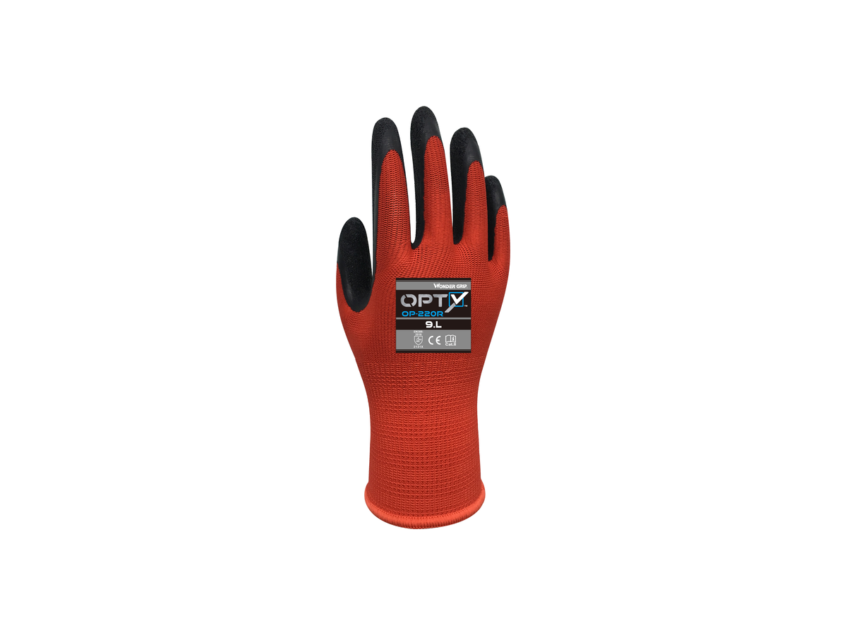 Comfort OP220R-TAG Handschuhe Gr. S - hi-vis rot/schwarz