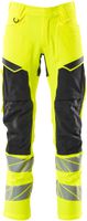 Hose mit Knietaschen, Stretch, Gr. 82C52 - hi-vis gelb/schwarz, 92% PES/8%EL