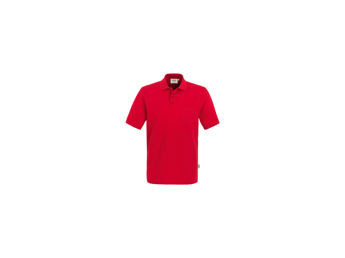 Pocket-Poloshirt Top Gr. XS, rot - 100% Baumwolle, 200 g/m²