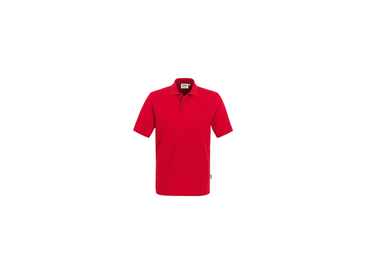 Pocket-Poloshirt Top Gr. L, rot - 100% Baumwolle