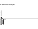 Riwega FDB Profil Typ W29 pro 25 mm - Länge: 240 cm, mit Netz 125 mm