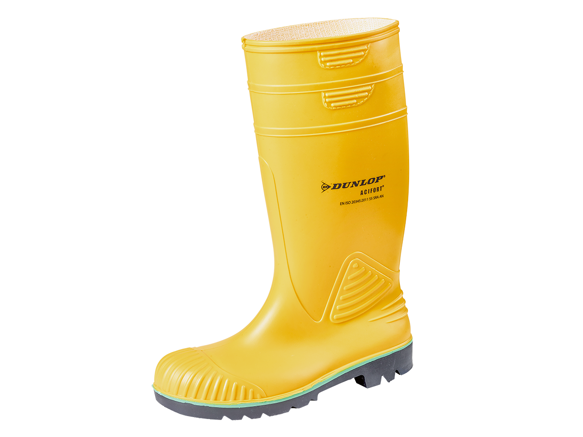 ACIFORT Bau-Sicherheitsstiefel aus - laugen- und säurebeständigem Kunststoff