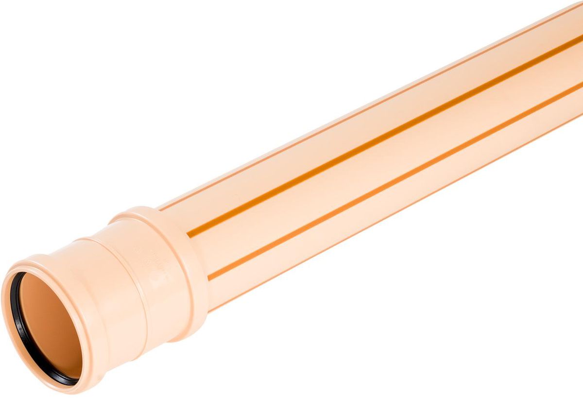 Kanalrohre PP-HM   SN 8 - inkl. Dichtung, gemufft à 6 m