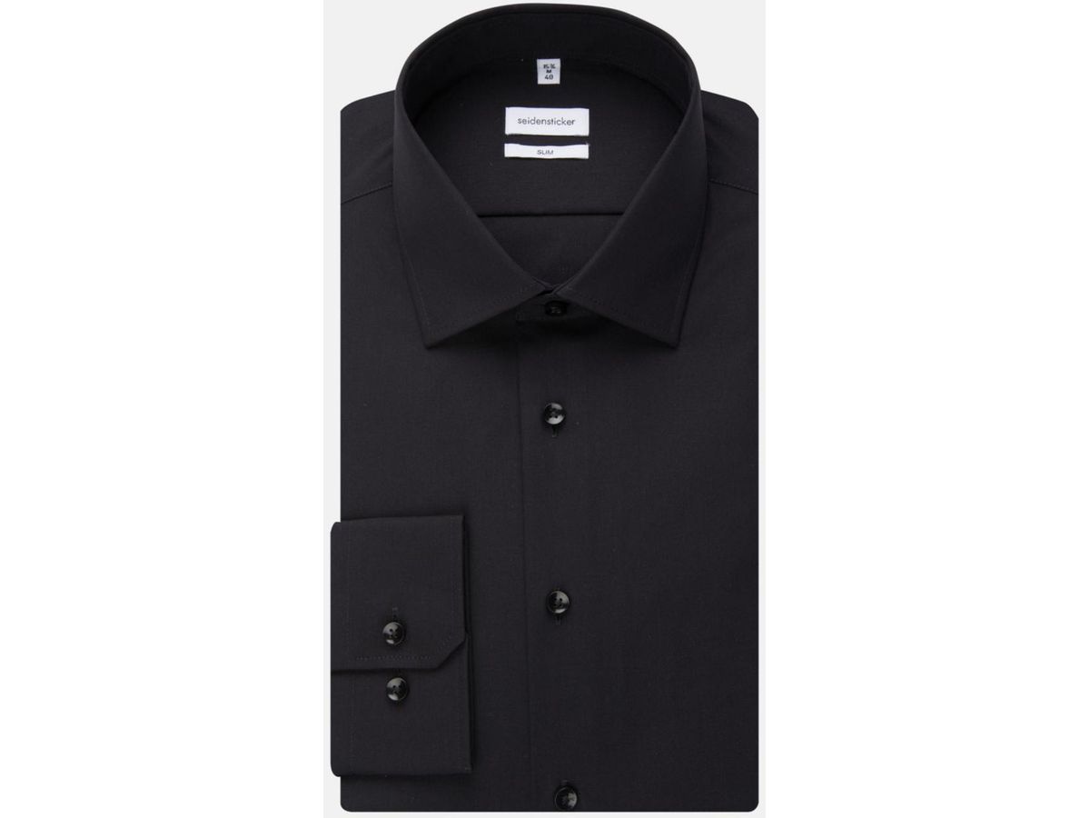 Kent Business Hemd MEN gewebt Gr. 38 - schwarz, 100% CO