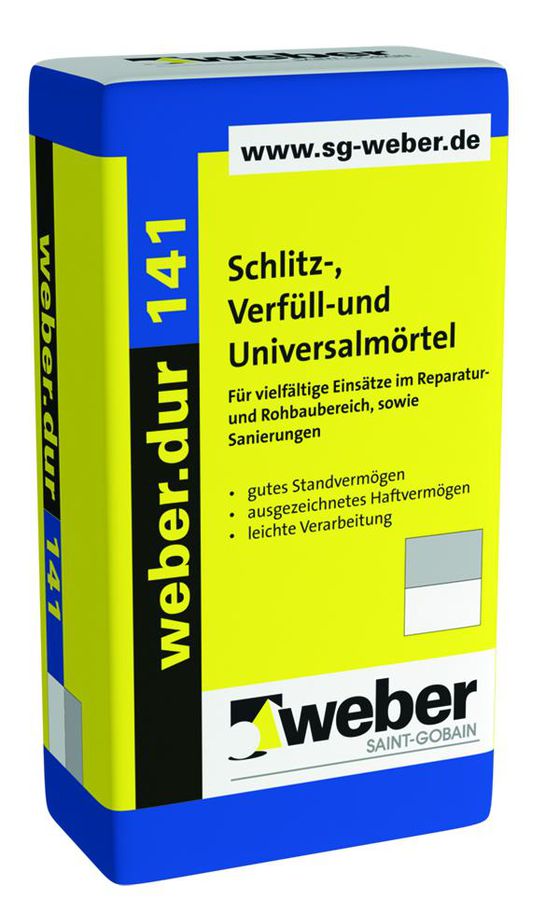 Weber dur Schlitz- und Verfüllmörtel - schnellhärtend für Mauerausbrüche