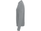 Longsleeve-Poloshirt Perf. M grau mel. - 50% Baumwolle, 50% Polyester, 220 g/m²