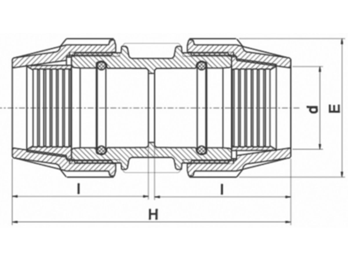 Plasson-Verbdg. Nr.7010 25 mm