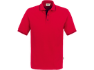 Poloshirt Casual Gr. S, rot/schwarz - 100% Baumwolle