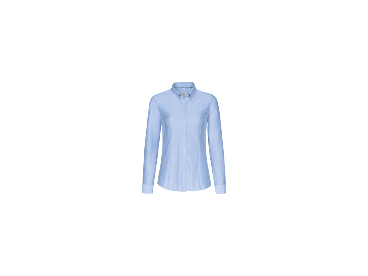 Bluse Natural Stretch, Gr. M - ozeanblau, 57% CO / 43% PES