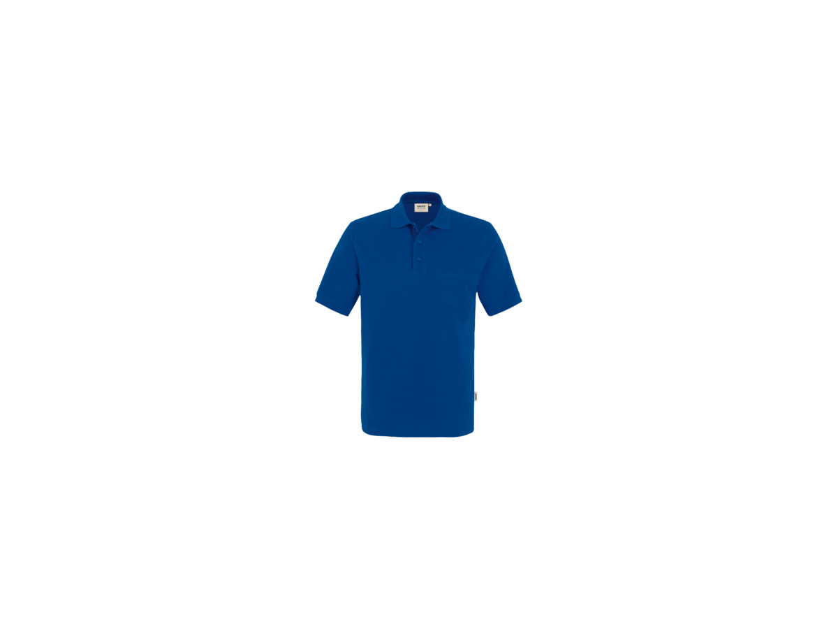 Pocket-Poloshirt Perf. L ultramarinblau - 50% Baumwolle, 50% Polyester, 200 g/m²