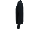 Longsleeve-Poloshirt Perf. S schwarz - 50% Baumwolle, 50% Polyester, 220 g/m²