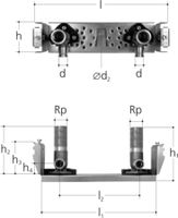 iFIT Armaturenplatte für GIS Profil - 1/2" mit Armaturenanschl.iFIT 16/20