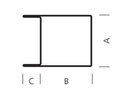 Profilstahlrohr Forster Nr.  33.654 - 60/60/20/1.5 mm