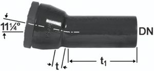 HD Bogen 11°, Schraubmuffe und Spitzende - Fig. 2325