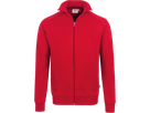 Sweatjacke College Gr. L, rot - 70% Baumwolle, 30% Polyester, 300 g/m²