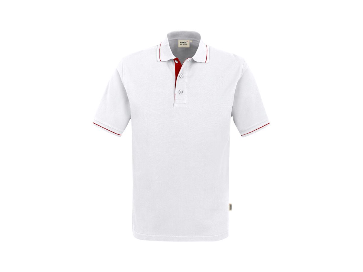 Poloshirt Casual rot/schwarz Gr. XL - 100% Baumwolle, 200 g/m²