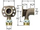 Optiflex-Flowpress-Anschlusswinkel - mit Wandflansch