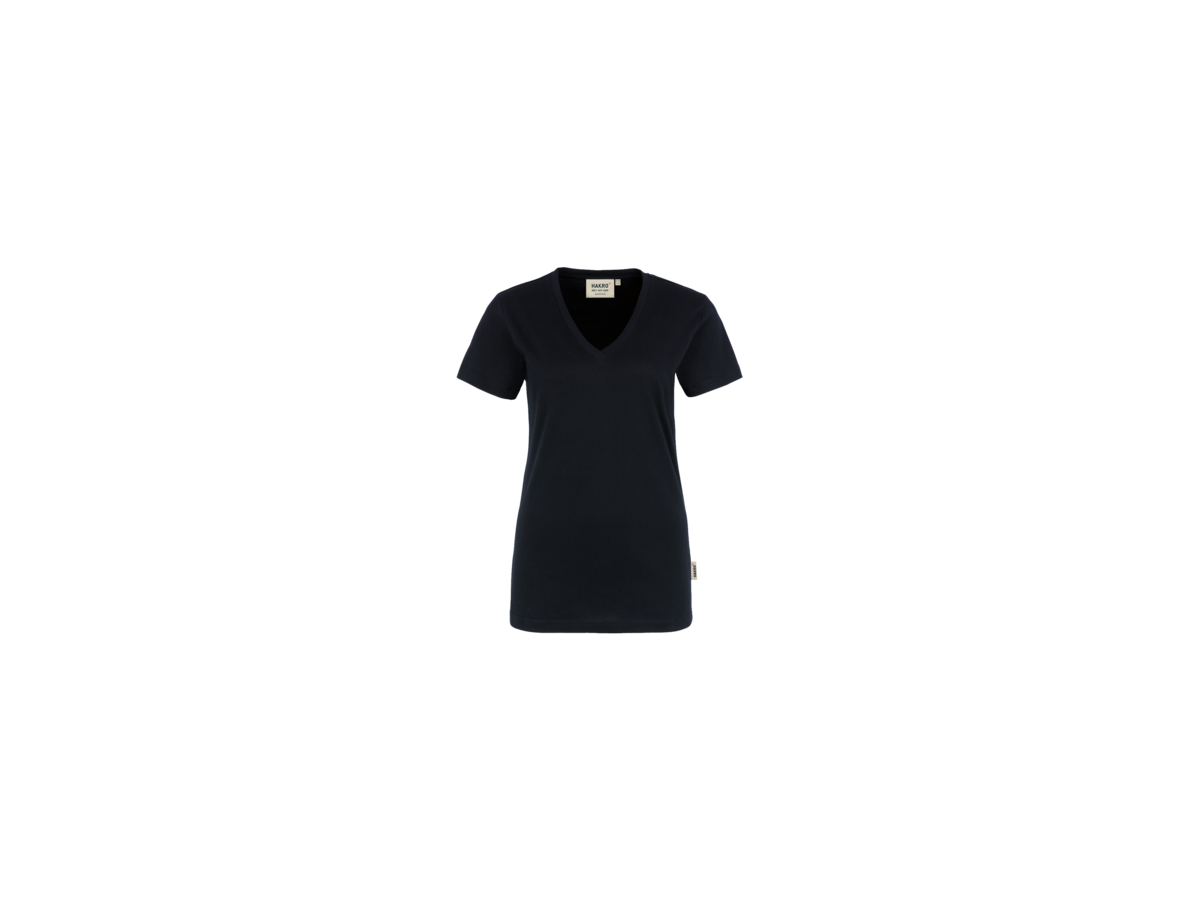 Damen-V-Shirt Classic Gr. XL, schwarz - 100% Baumwolle