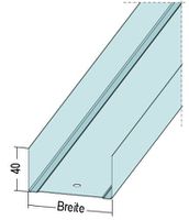 UW 75-0.60 U-Wandprofil 40x75x40mm