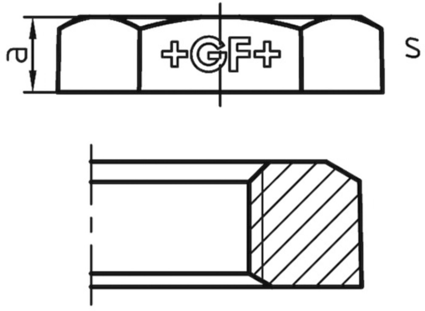 Gegenmutter +GF+ 310 verzinkt