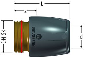 Übergang zu Schnellkupplung, - auf Optiflex-PrOfix