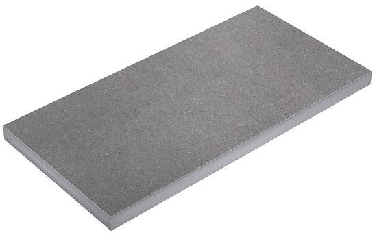 Gehweg Platten Grossformat 100/100 cm - Besenstrich, dunkelgrau, vollkantig