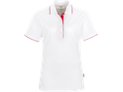 Damen-Poloshirt Casual Gr. XL, weiss/rot - 100% Baumwolle