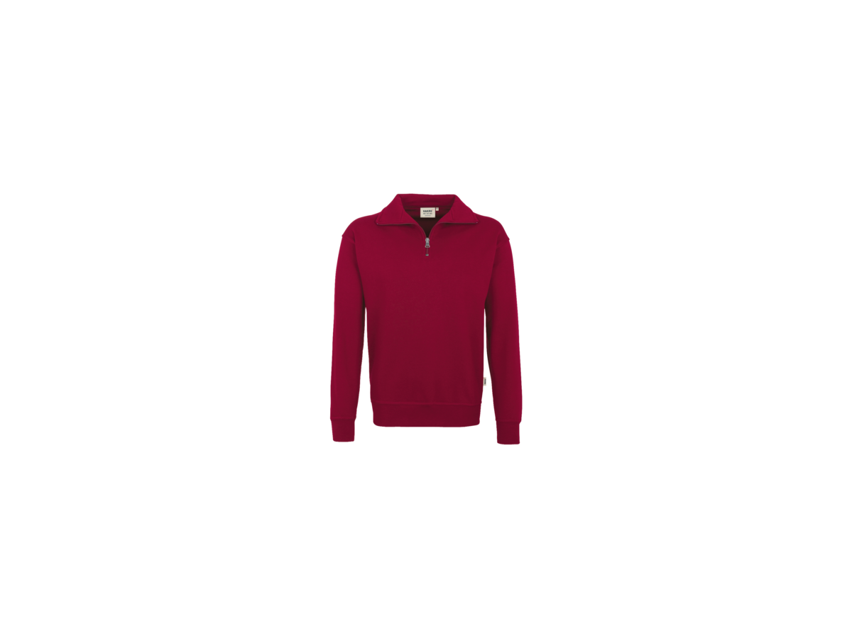 Zip-Sweatshirt Premium Gr. XS, weinrot - 70% Baumwolle, 30% Polyester, 300 g/m²