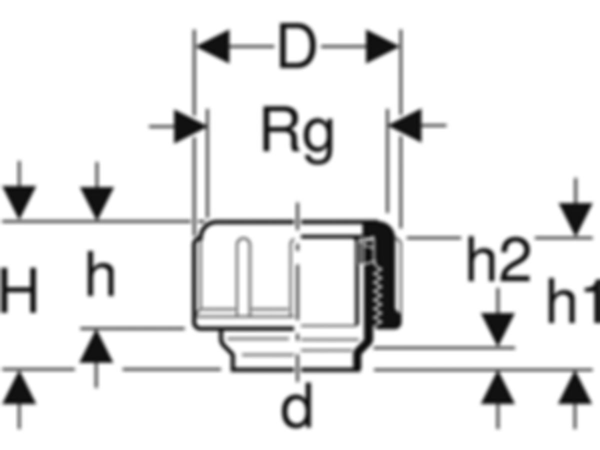 Geberit PE Stutzen mit Verschraubung