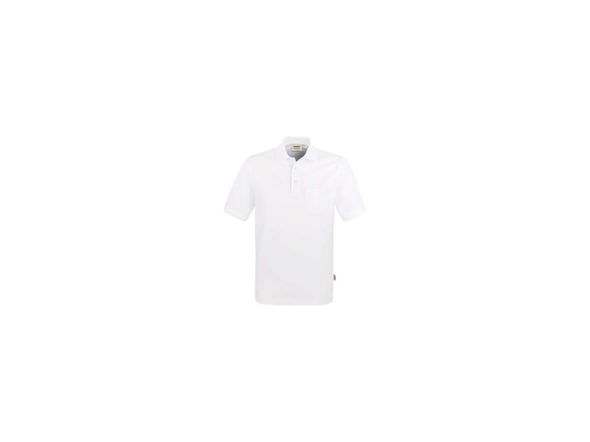 Pocket-Poloshirt Top Gr. M, weiss - 100% Baumwolle