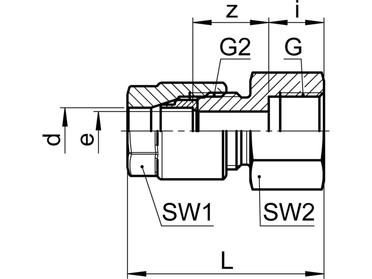 Aufschraubverschraubung Serto Nr. 1221