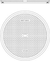 Schachtabdeckung Fig. 21P, 50kN - mit Pickelloch