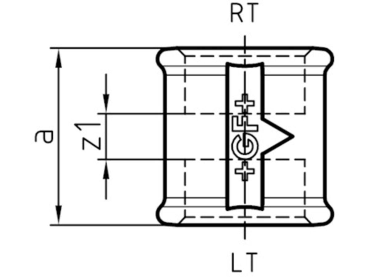 Muffe R-L +GF+ 271 verzinkt