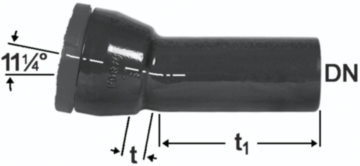 HD Bogen 11°, Schraubmuffe und Spitzende - Fig. 2325