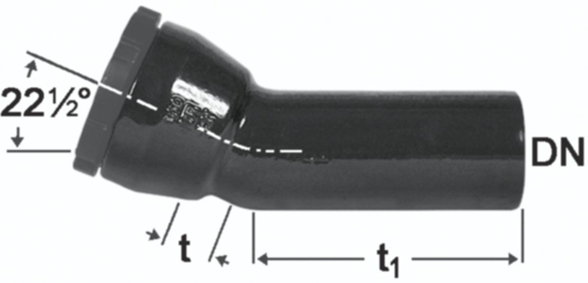 HD Bogen 22°, Schraubmuffe und Spitzende - Fig. 2324