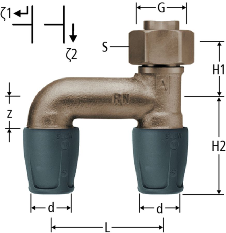 Optiflex-Profix Verteilstück m.l.Mutter